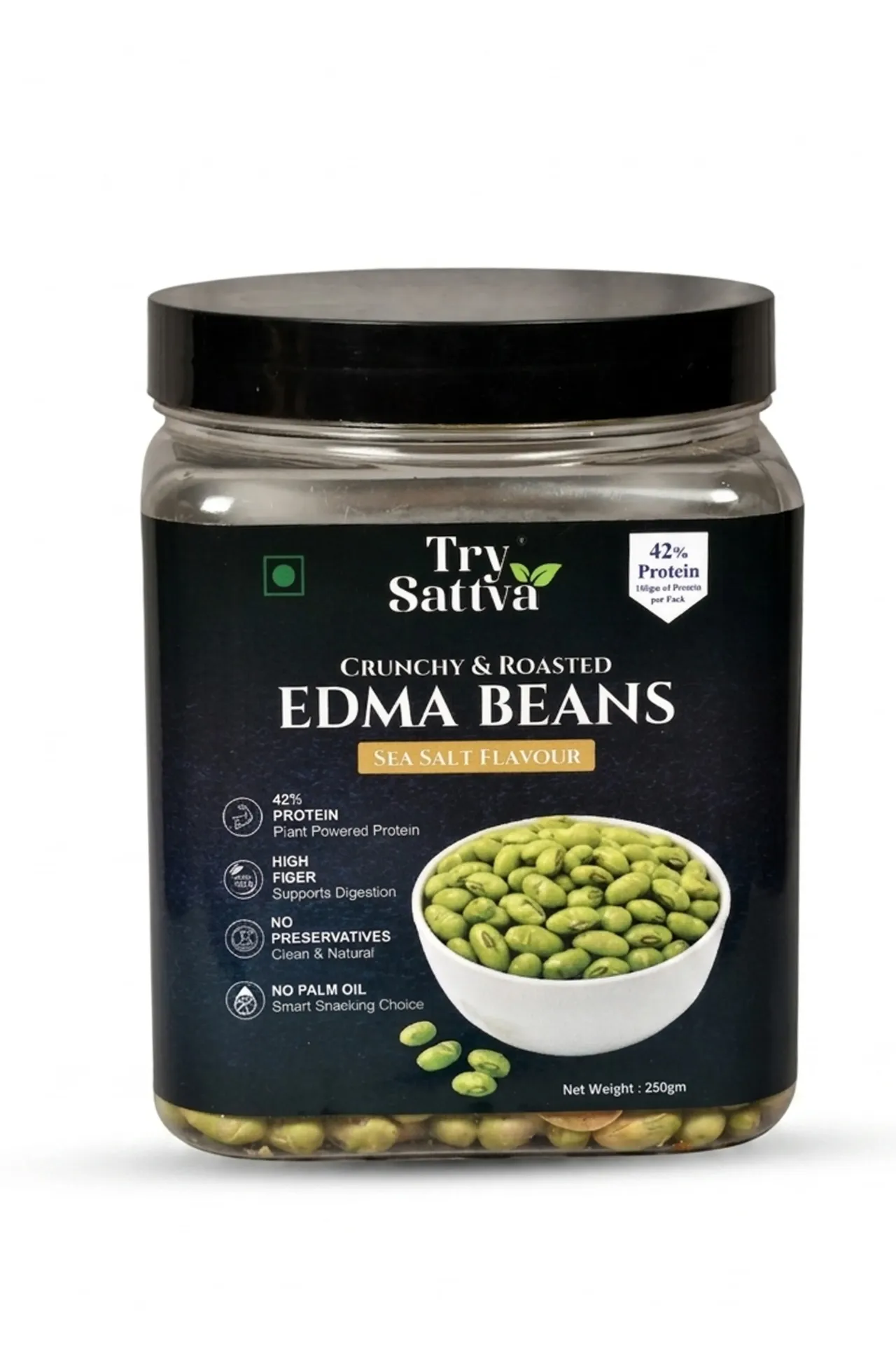 500g Crunchy Roasted Edamame - Sea Salt Flavour [250g * 2 PCS ]