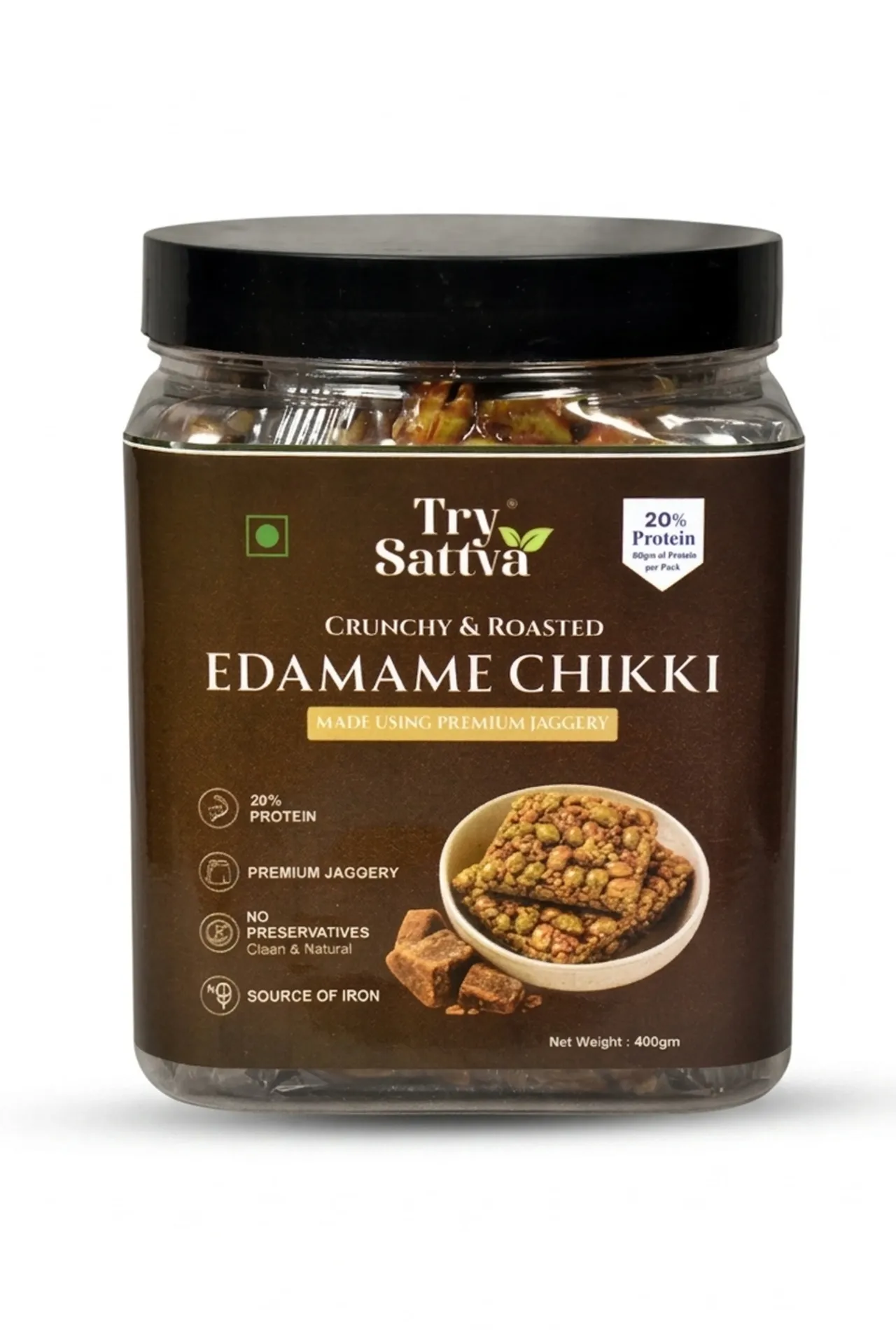 1.2KG Edamame Chikki [400gm * 3PCS]